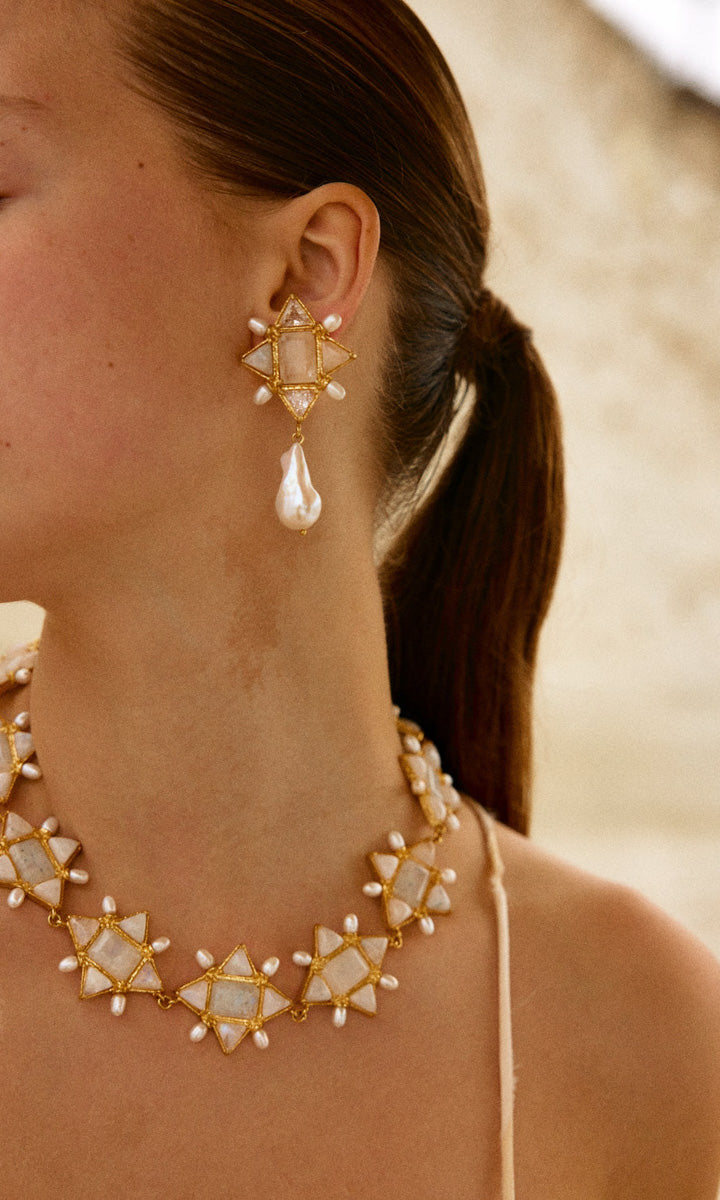 Christie Nicolaides Violetta Earrings - White