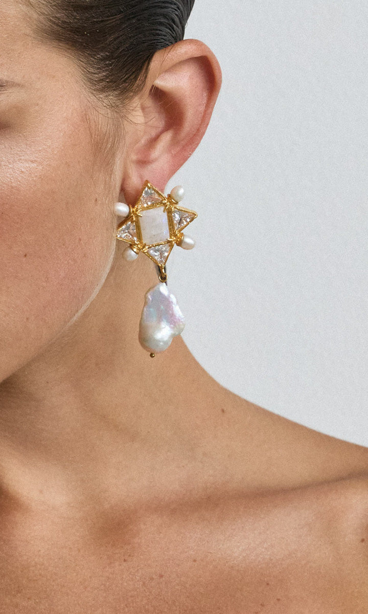 Christie Nicolaides Violetta Earrings - White