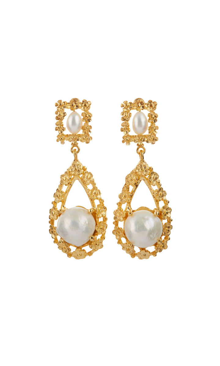 Christie Nicolaides Giselle Earrings - Pearl