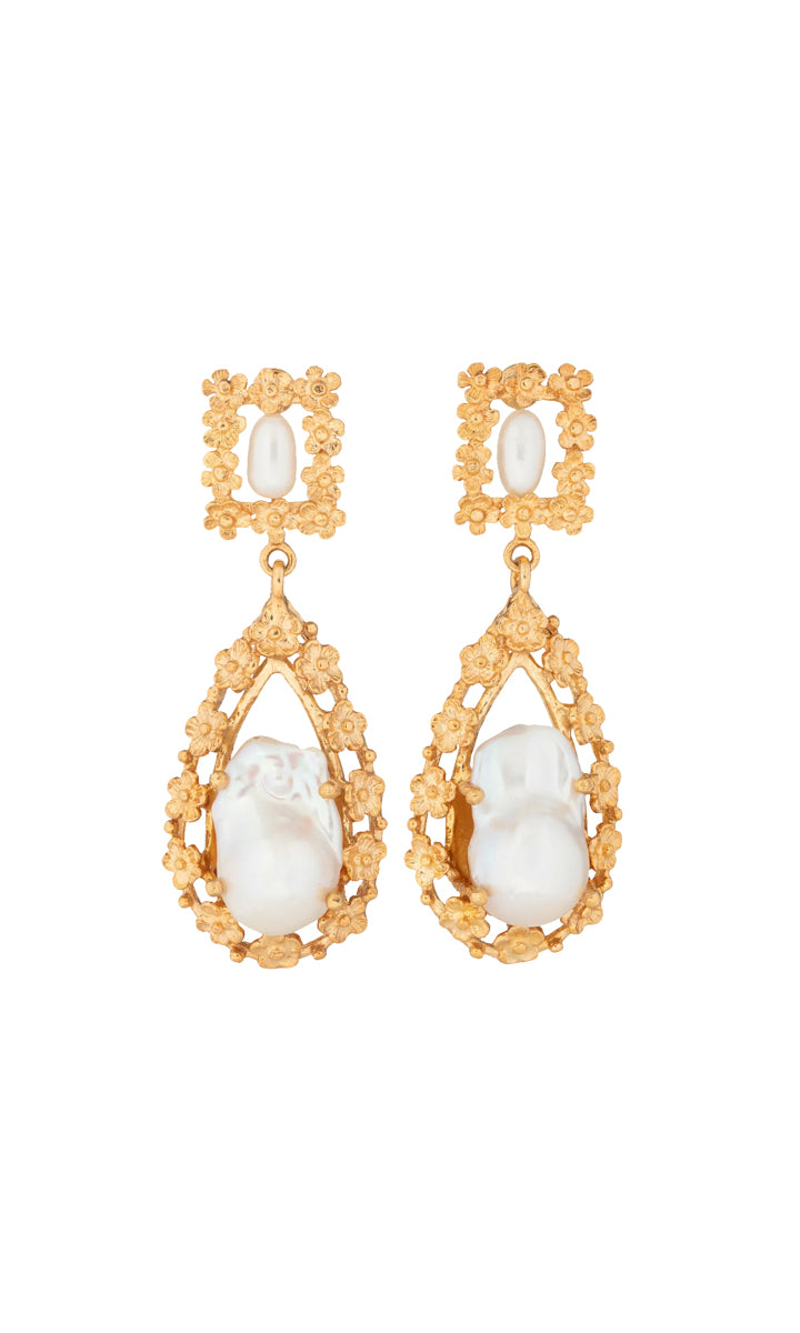 Christie Nicolaides Giselle Earrings - Pearl
