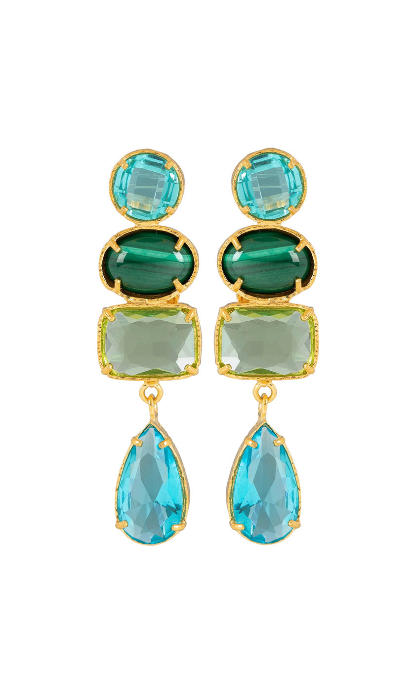 Christie Nicolaides Calie Earrings - Blue Green