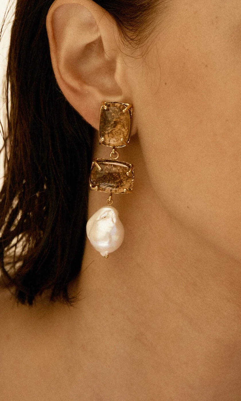 Christie Nicolaides Loren Earrings - Chocolate