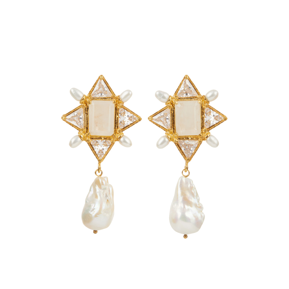 Christie Nicolaides Violetta Earrings - White