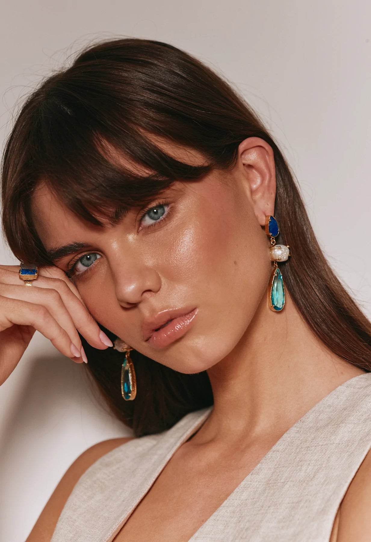 Christie Nicolaides Giuseppina Earrings - Blue