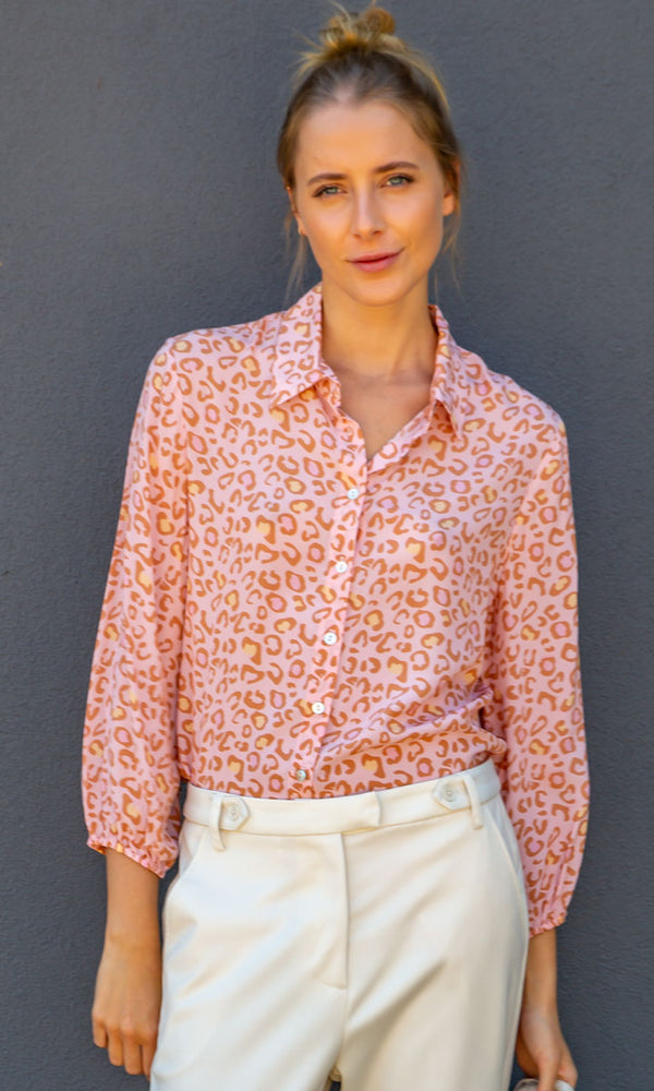 HOSS Pink Ocelot Shirt - hoss