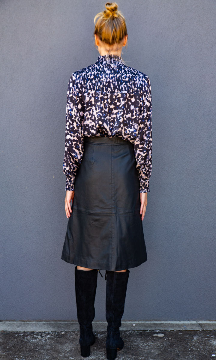 Hoss Caven Leather Skirt - Black