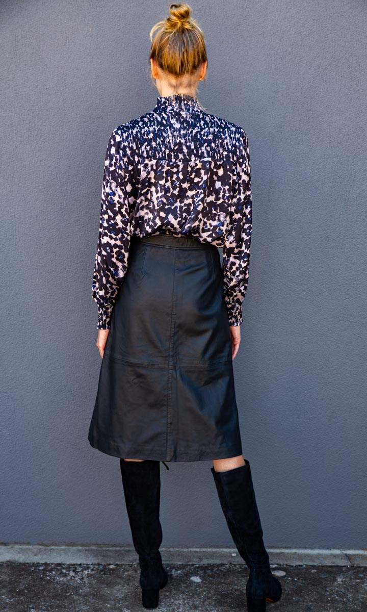 Hoss Caven Leather Skirt - Black