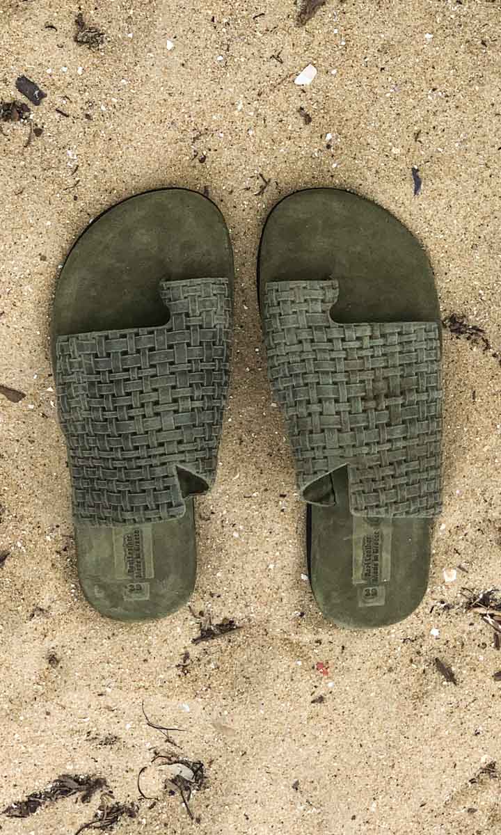 HOSS Green Amos Weave  Sandals