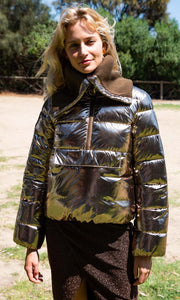 Patricia Pepe Bronze Metallic Jacket - HOSS