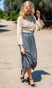 Patrizia Pepe Knit Lurex Jumper - Gold - HOSS