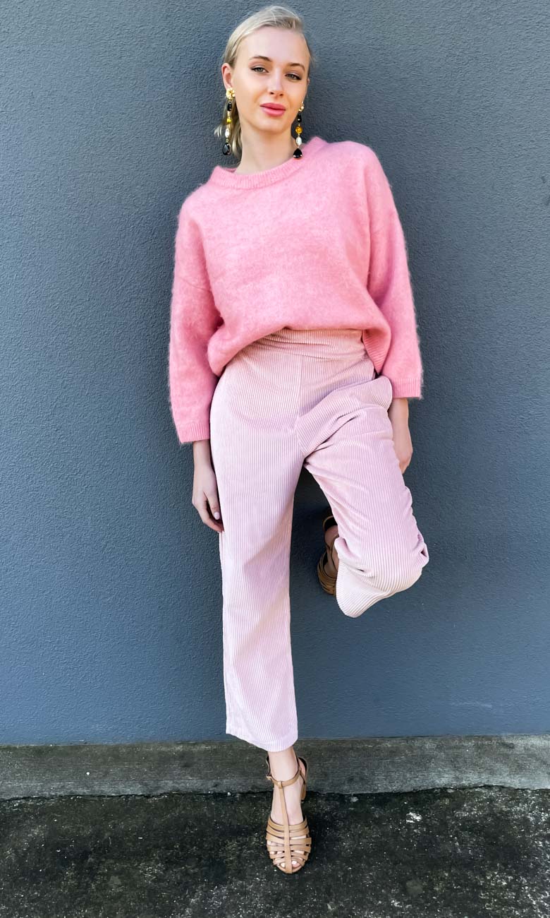 HOSS Pink Cord Slouch Pants