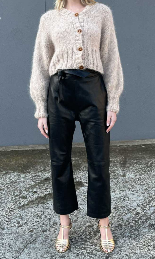 Hoss KEZ Black Leather Pants