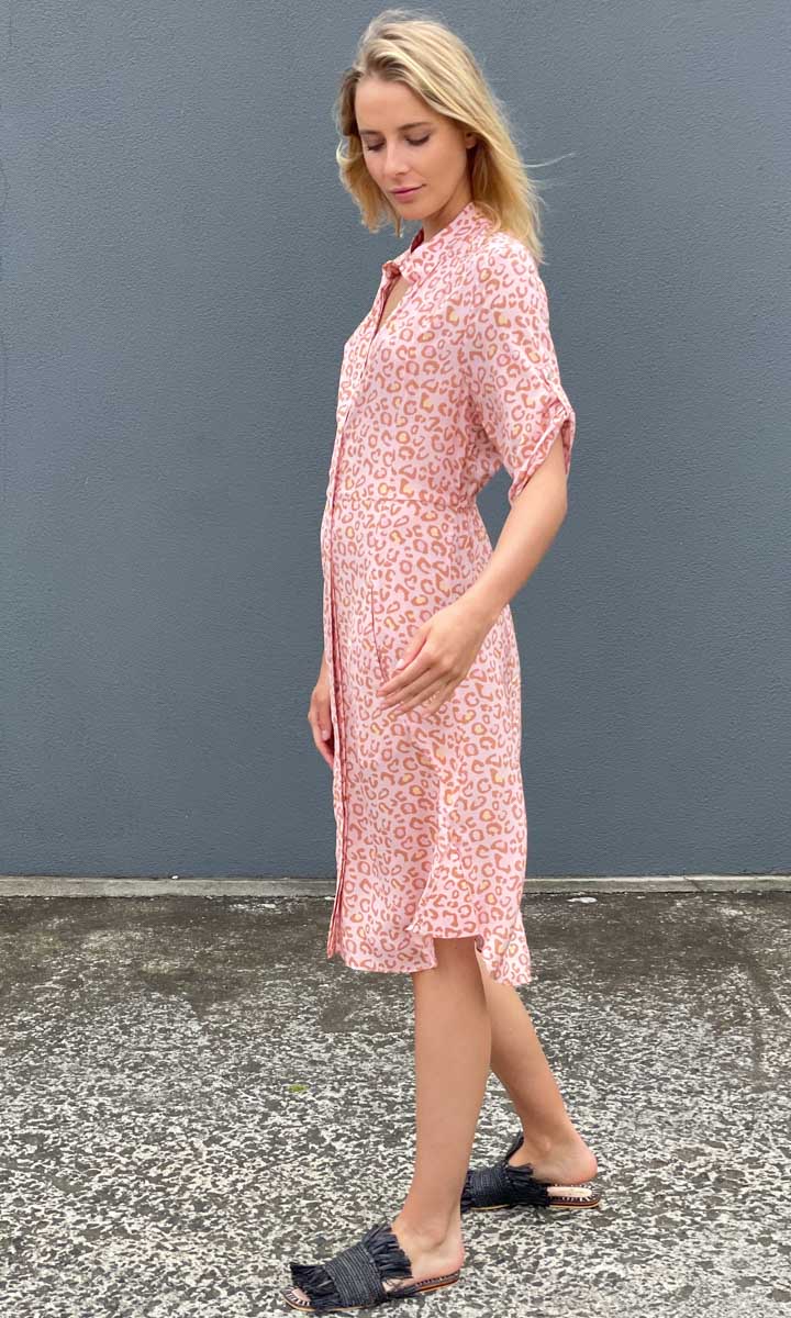 HOSS Pink Ocelot Dress
