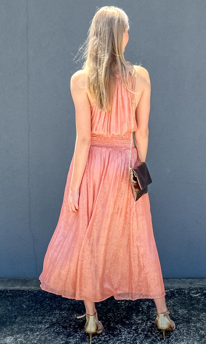 HOSS Best Life Dress - Apricot Lurex - hoss HOSS Best Life Dress - Apricot Lurex - hoss