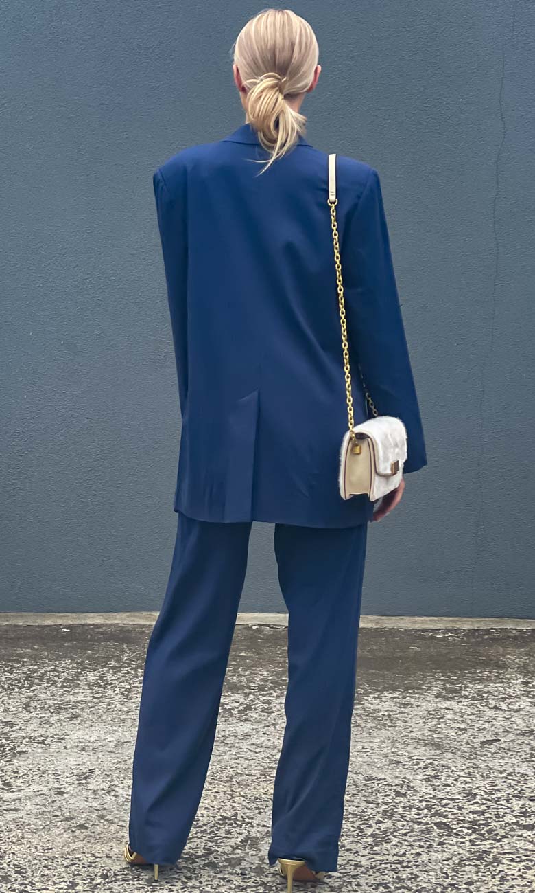 Linen Fallon Trouser - Royal Blue