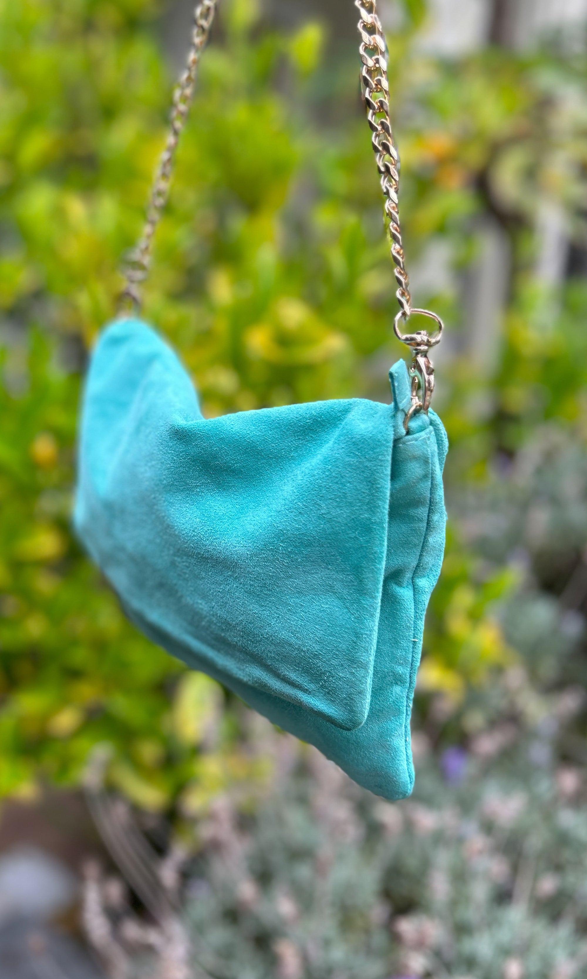 Hoss Emily Handbag - Coral Blue Suede