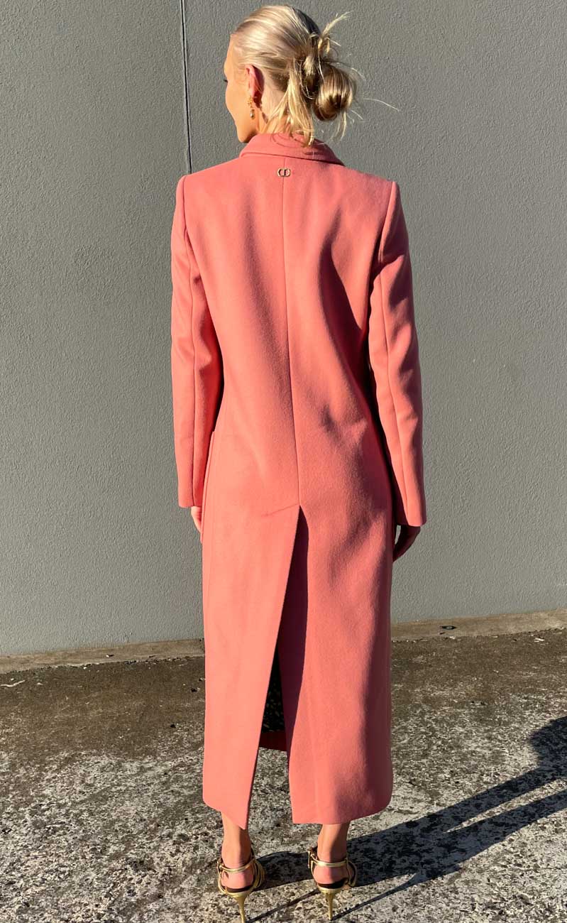 Twinset Fine Wool Pink Coat