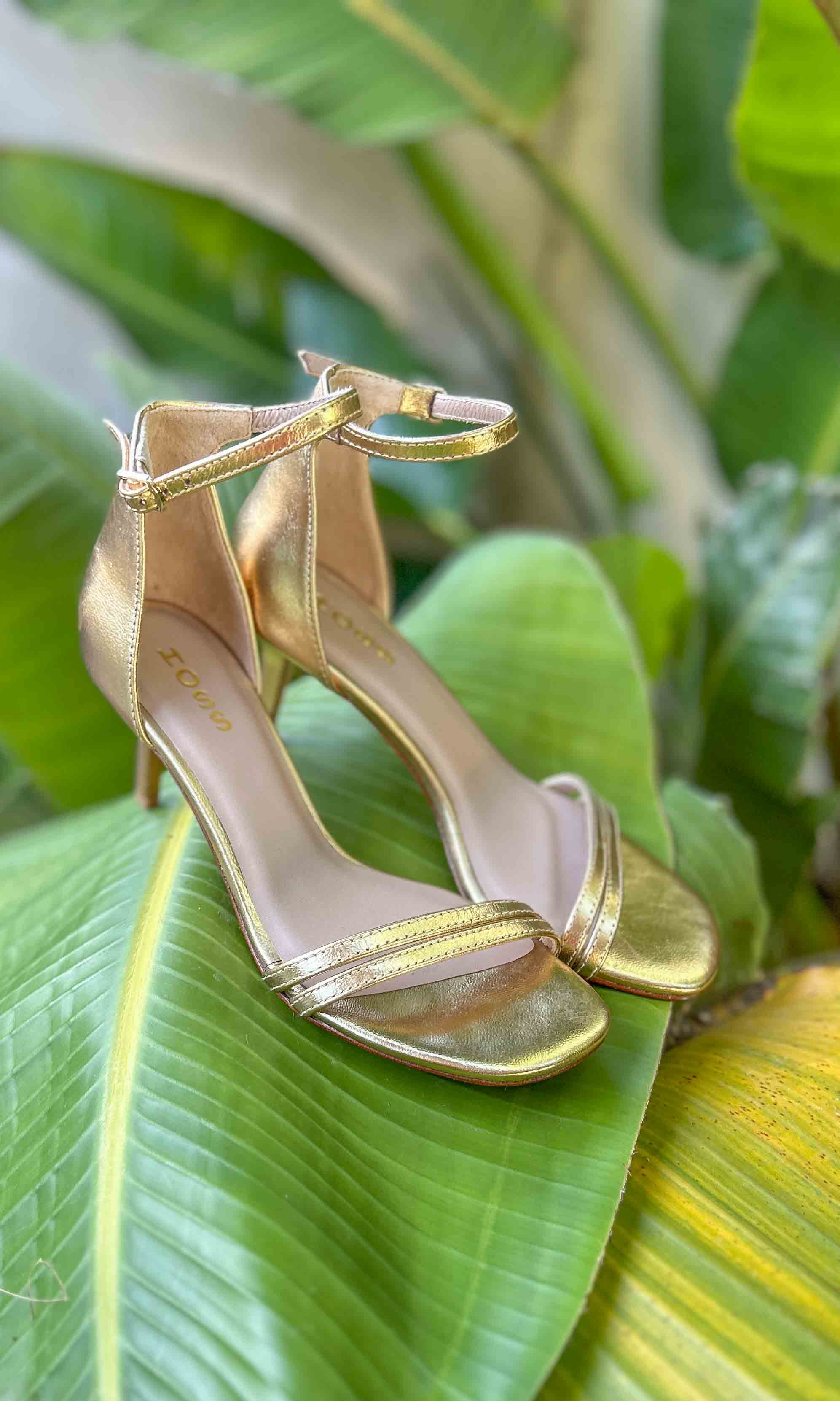 HOSS Morgan Gold Leather Heels hoss1