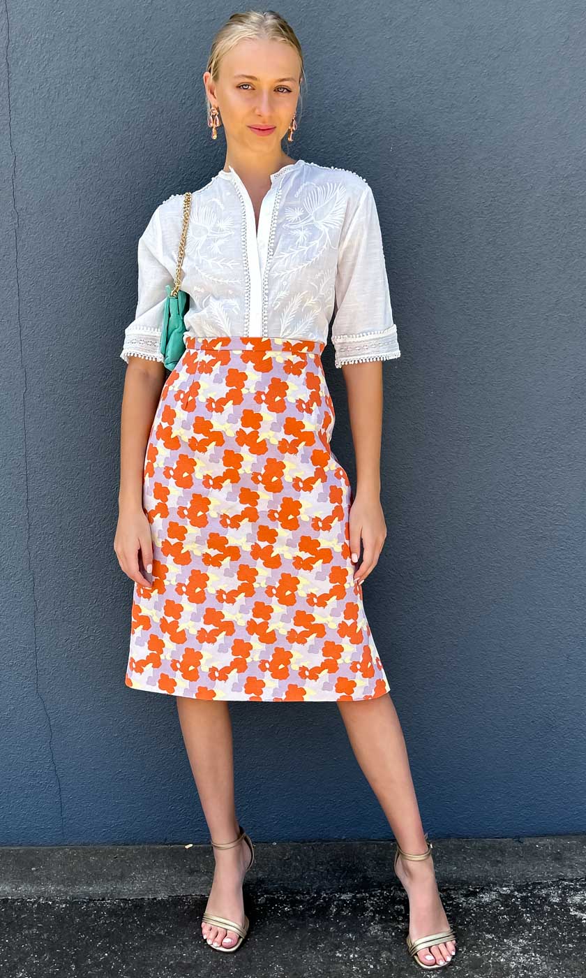 HOSS Florida Floral Canvas Skirt