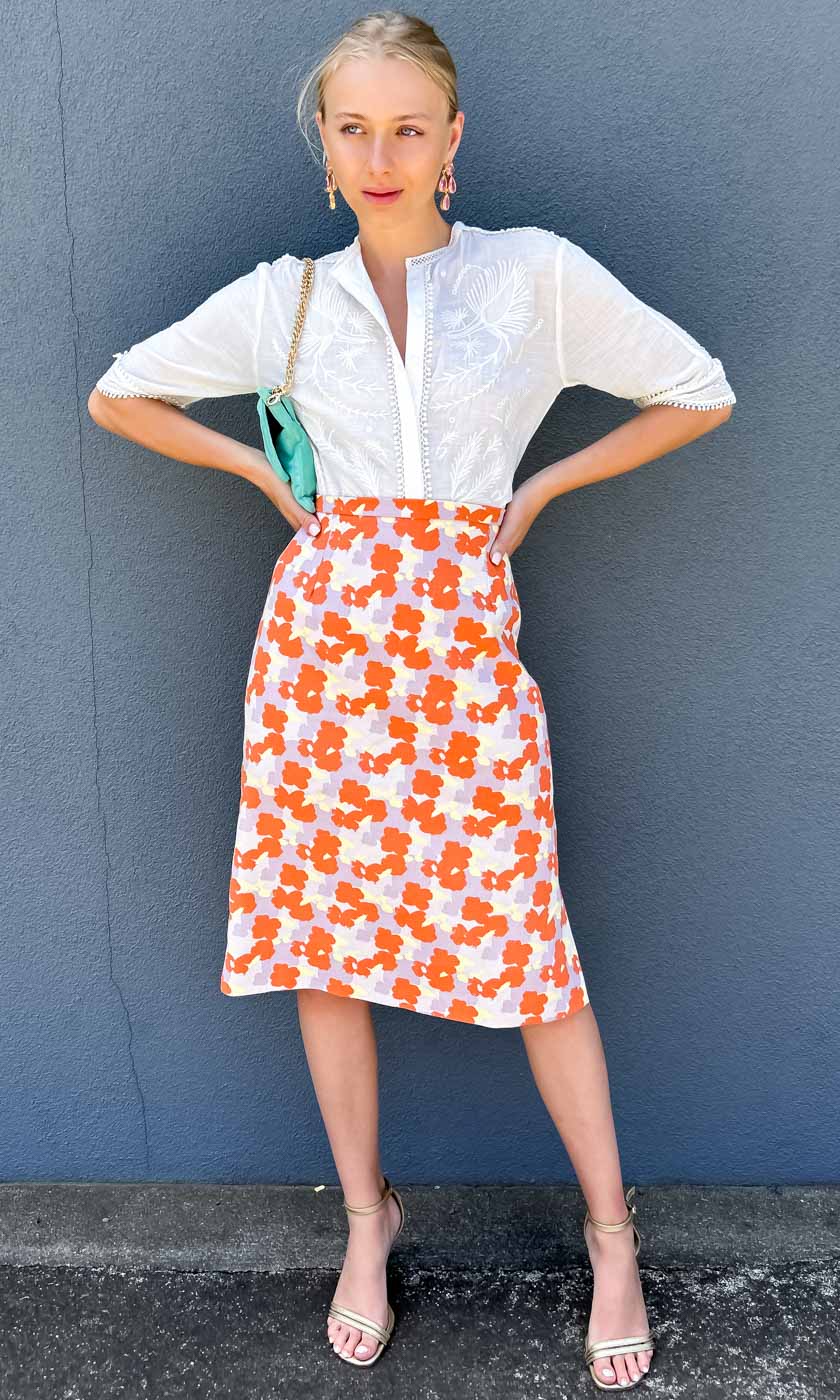 HOSS Florida Floral Canvas Skirt