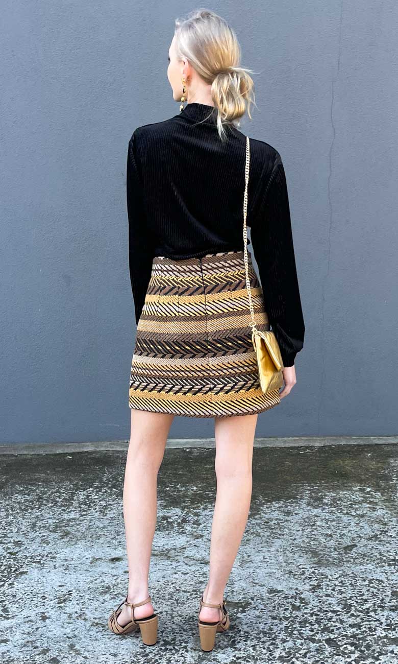 Marella Artist  Wool Weave Skirt