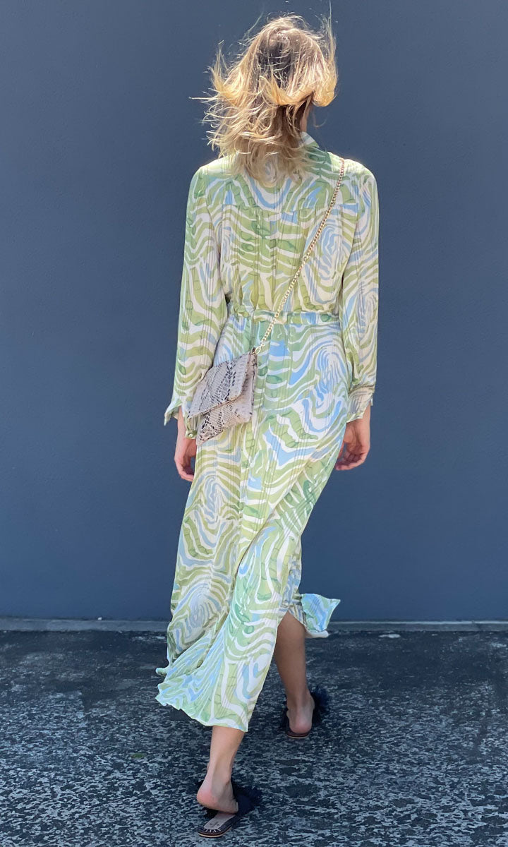Fabienne Chapot Green Swirl Amel Dress
