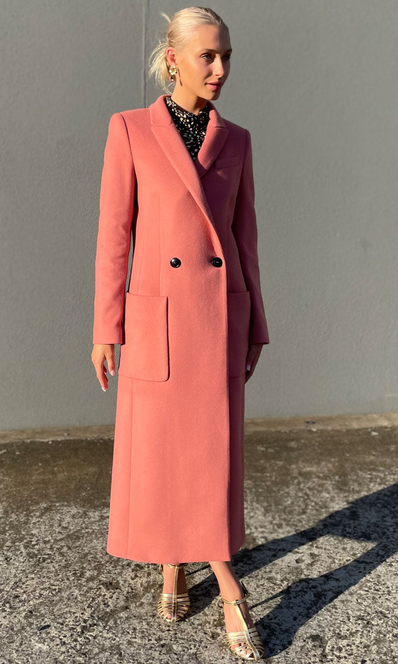 Twinset Fine Wool Pink Coat