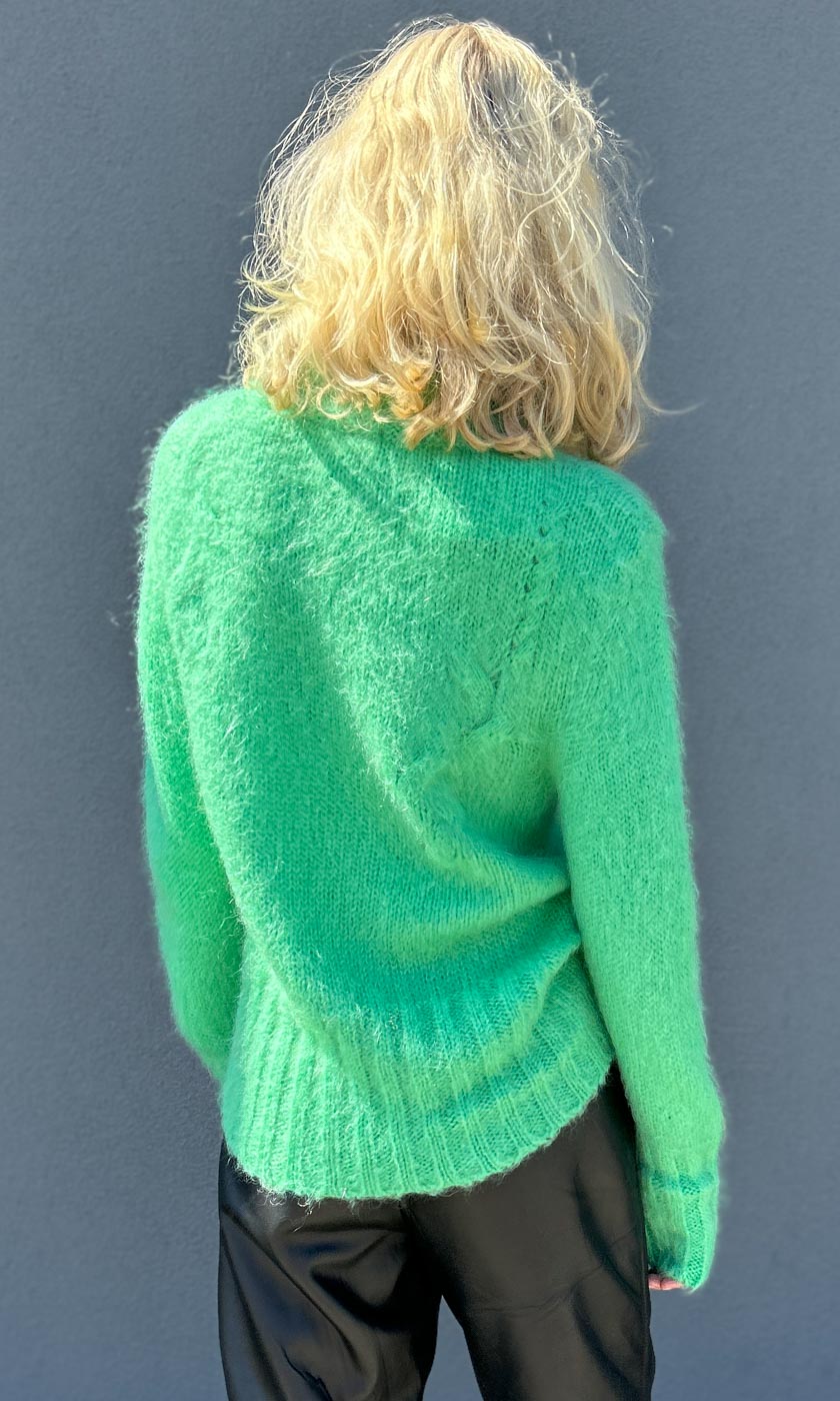 ALYSI Polo Neck Green Knit