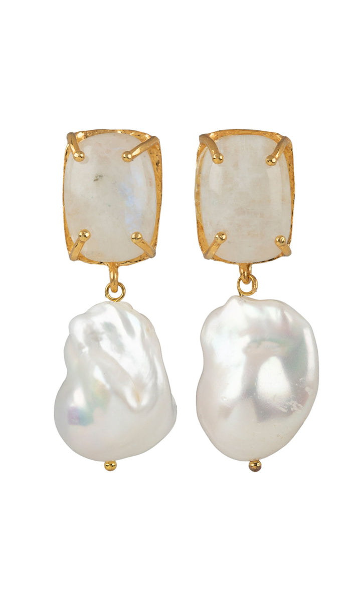 Christie Nicolaides Piccola Earrings - White/Gold