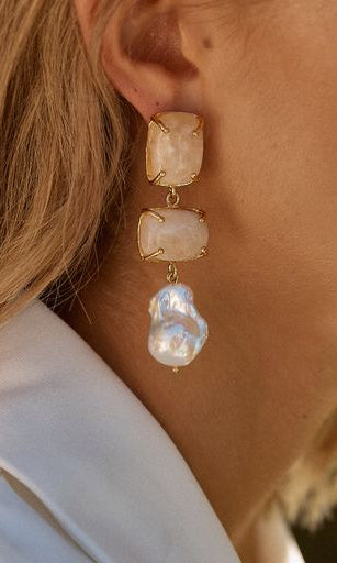 Christie Nicolaides Loren Earrings- White